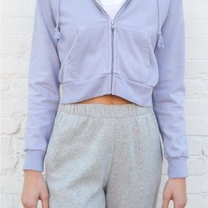 Brand Melville Crystal Cropped Hoodie O/S Light